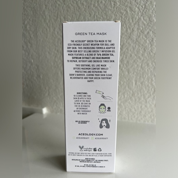 Aceology Green Tea Mask Full Size Sealed - Picture 5 of 7